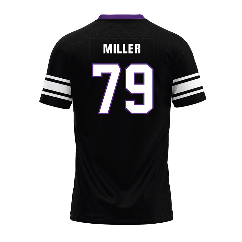 Northwestern - NCAA Football : Jacob Miller - Black Premium Football Jersey-1
