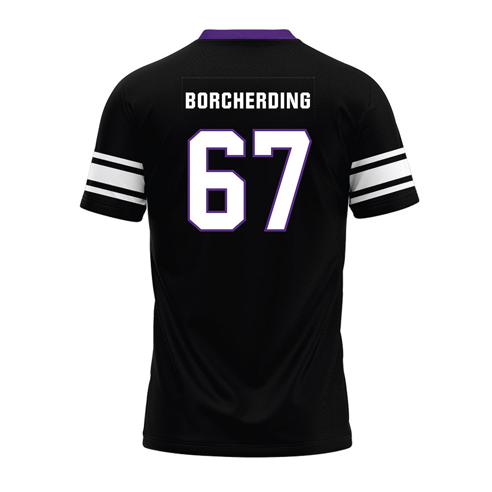 Northwestern - NCAA Football : Jace Borcherding - Black Premium Football Jersey-1