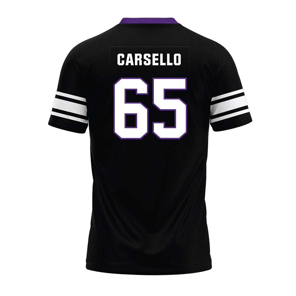 Northwestern - NCAA Football : Jackson Carsello - Black Premium Football Jersey-1