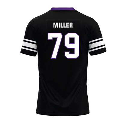 Northwestern - NCAA Football : Jacob Miller - Black Premium Football Jersey-1