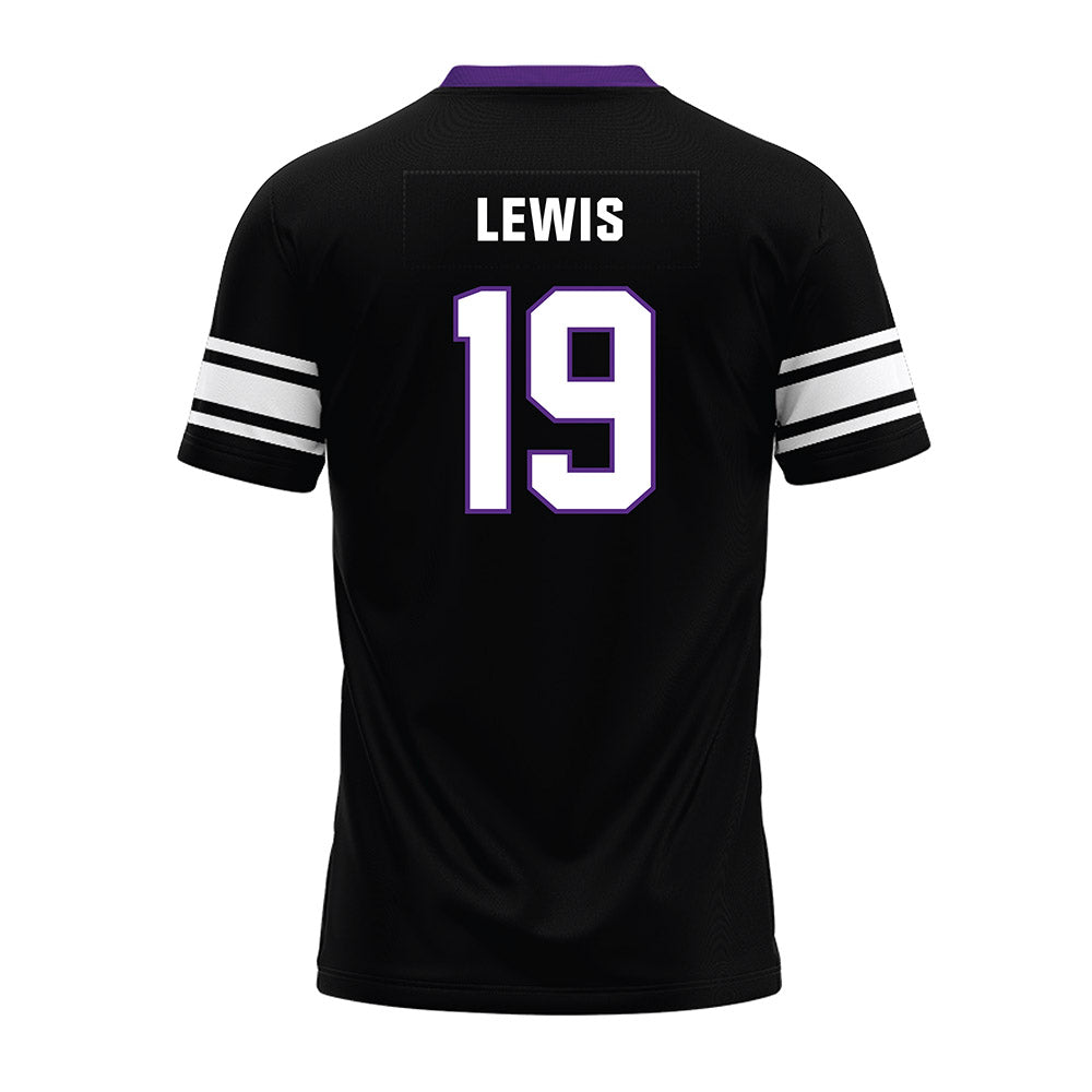 Northwestern - NCAA Football : J.J. Lewis - Black Premium Football Jersey-1