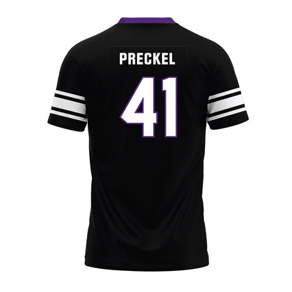 Northwestern - NCAA Football : Thomas Preckel - Black Premium Football Jersey-1