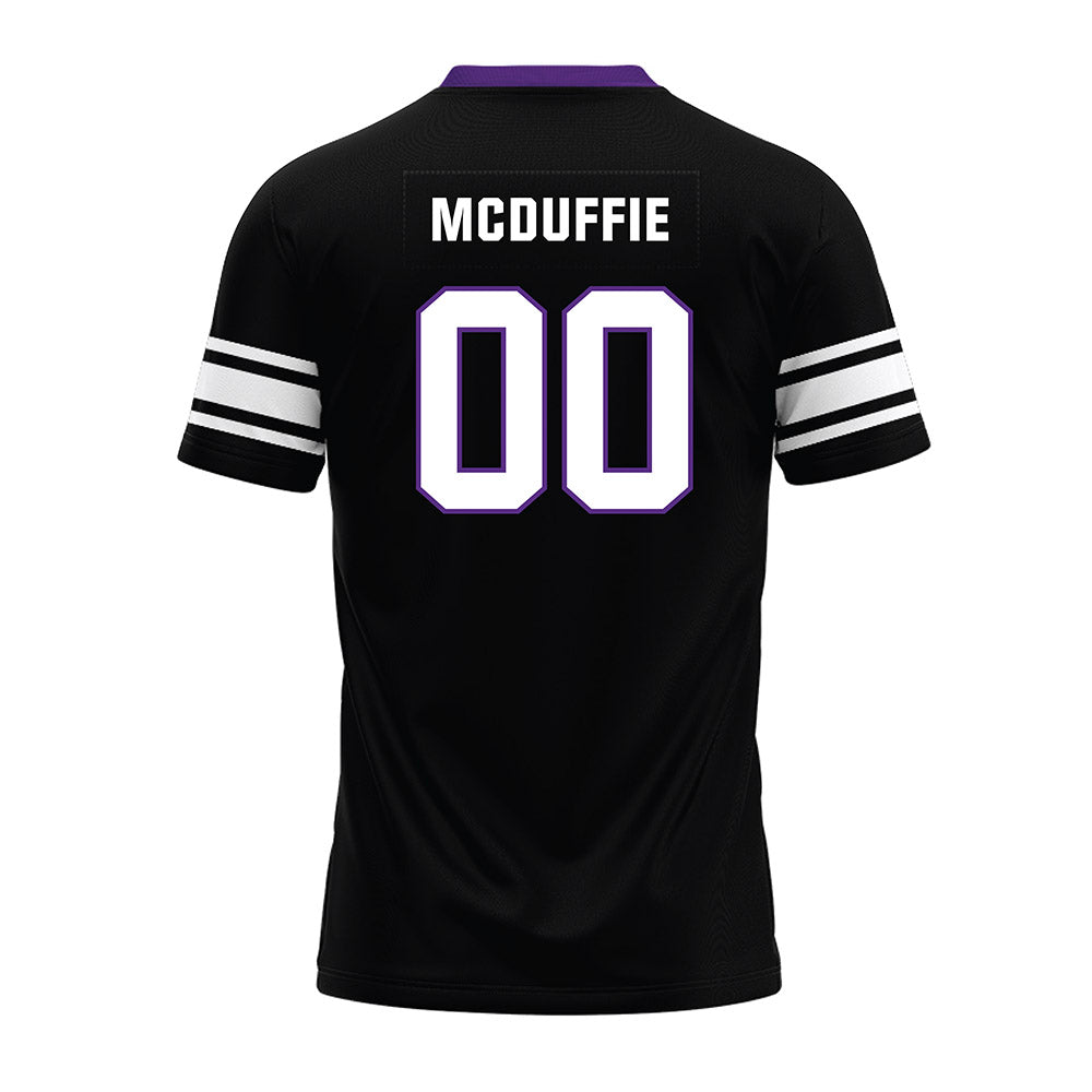 Northwestern - NCAA Football : Jaden McDuffie - Black Premium Football Jersey-1