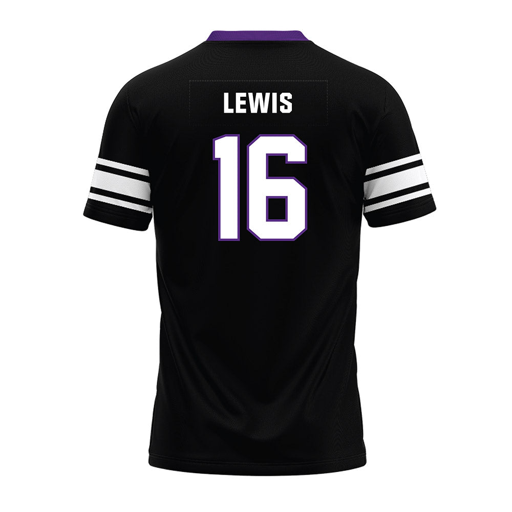 Northwestern - NCAA Football : J.J. Lewis - Black Premium Football Jersey-1