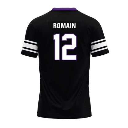 Northwestern - NCAA Football : Marcus Romain - Black Premium Football Jersey-1