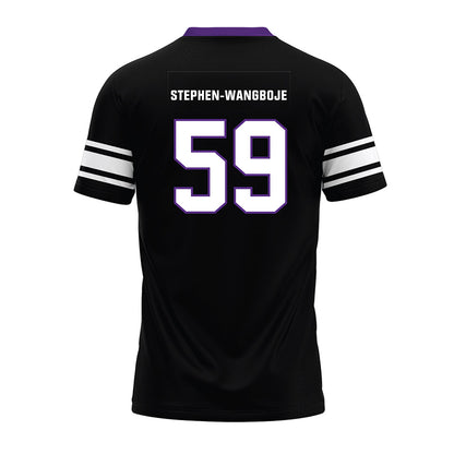 Northwestern - NCAA Football : Glory Stephen-Wangboje - Black Premium Football Jersey-1