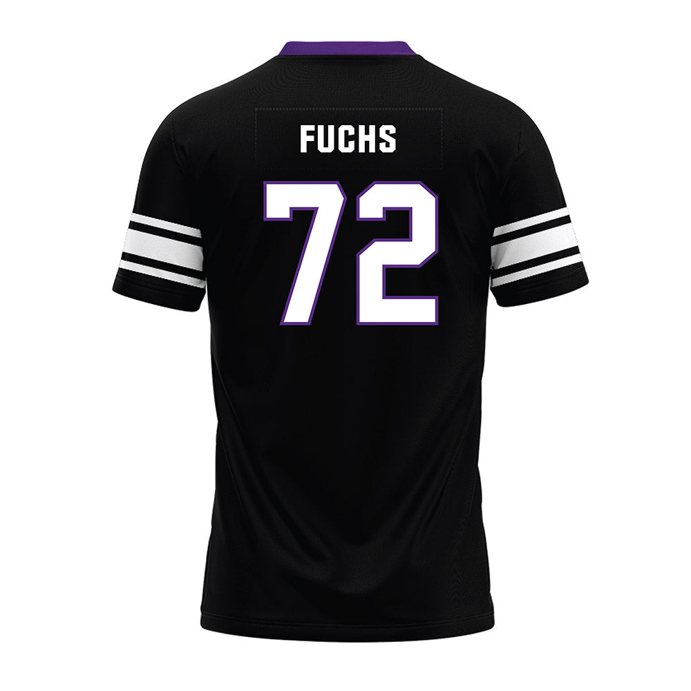 Northwestern - NCAA Football : Jack Fuchs - Black Premium Football Jersey-1