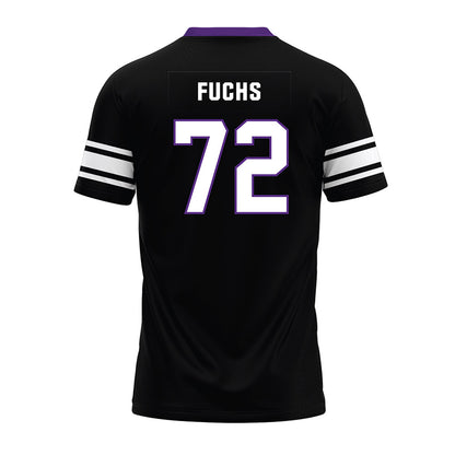 Northwestern - NCAA Football : Jack Fuchs - Black Premium Football Jersey-1