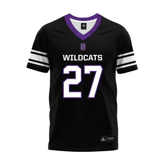 Northwestern - NCAA Football : Jack Oyola - Black Premium Football Jersey
