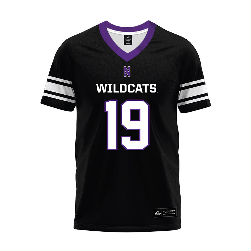 Northwestern - NCAA Football : J.J. Lewis - Black Premium Football Jersey-0