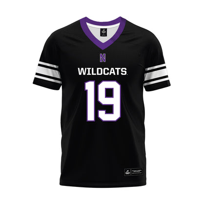 Northwestern - NCAA Football : J.J. Lewis - Black Premium Football Jersey-0