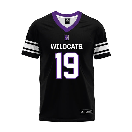 Northwestern - NCAA Football : J.J. Lewis - Black Premium Football Jersey-0