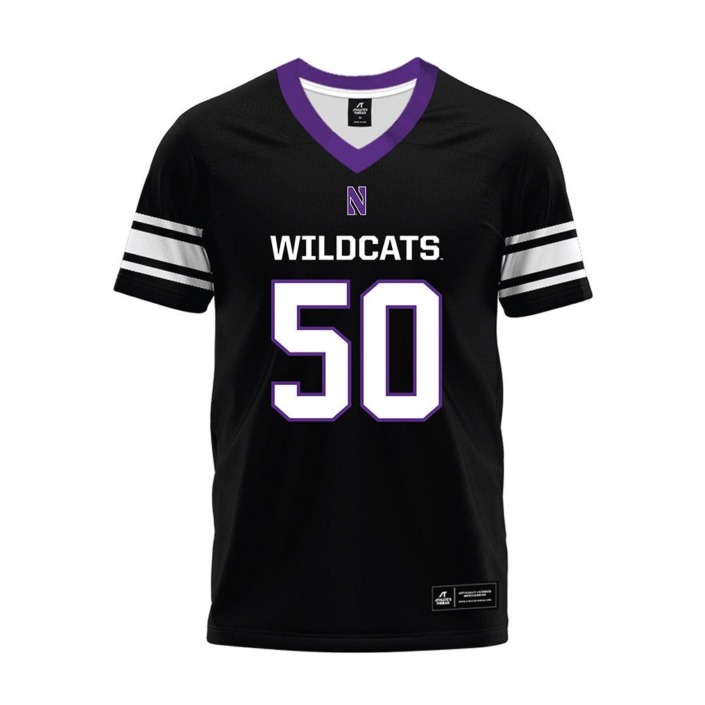 Northwestern - NCAA Football : Qayvier Johnson - Black Premium Football Jersey-0