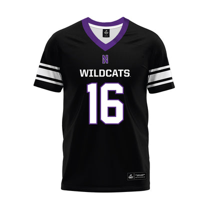 Northwestern - NCAA Football : J.J. Lewis - Black Premium Football Jersey-0