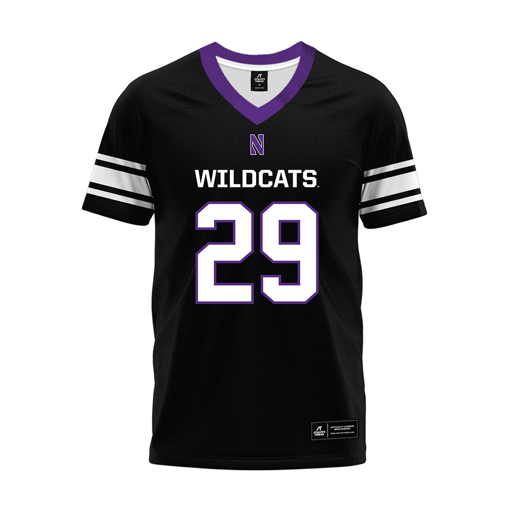 Northwestern - NCAA Football : Qayvier Johnson - Black Premium Football Jersey-0