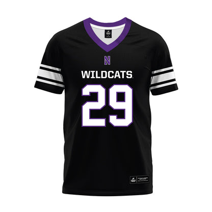 Northwestern - NCAA Football : Qayvier Johnson - Black Premium Football Jersey-0