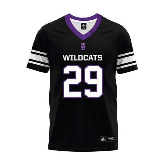 Northwestern - NCAA Football : Qayvier Johnson - Black Premium Football Jersey-0