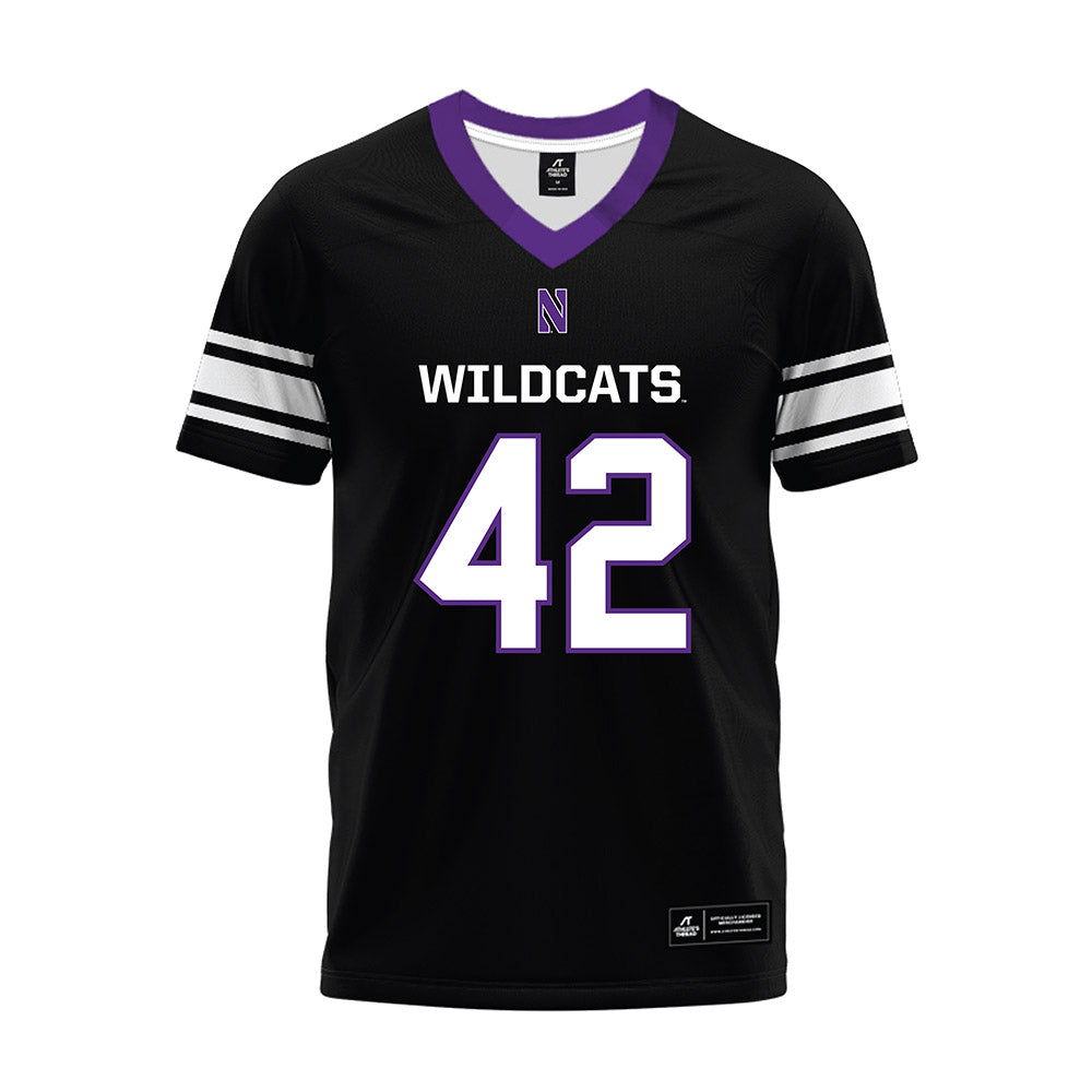 Northwestern - NCAA Football : Nigel Glover - Black Premium Football Jersey-0