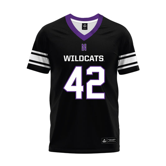 Northwestern - NCAA Football : Nigel Glover - Black Premium Football Jersey-0