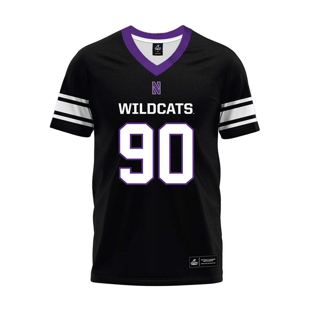 Northwestern - NCAA Football : Jack Trautmann - Black Premium Football Jersey-0