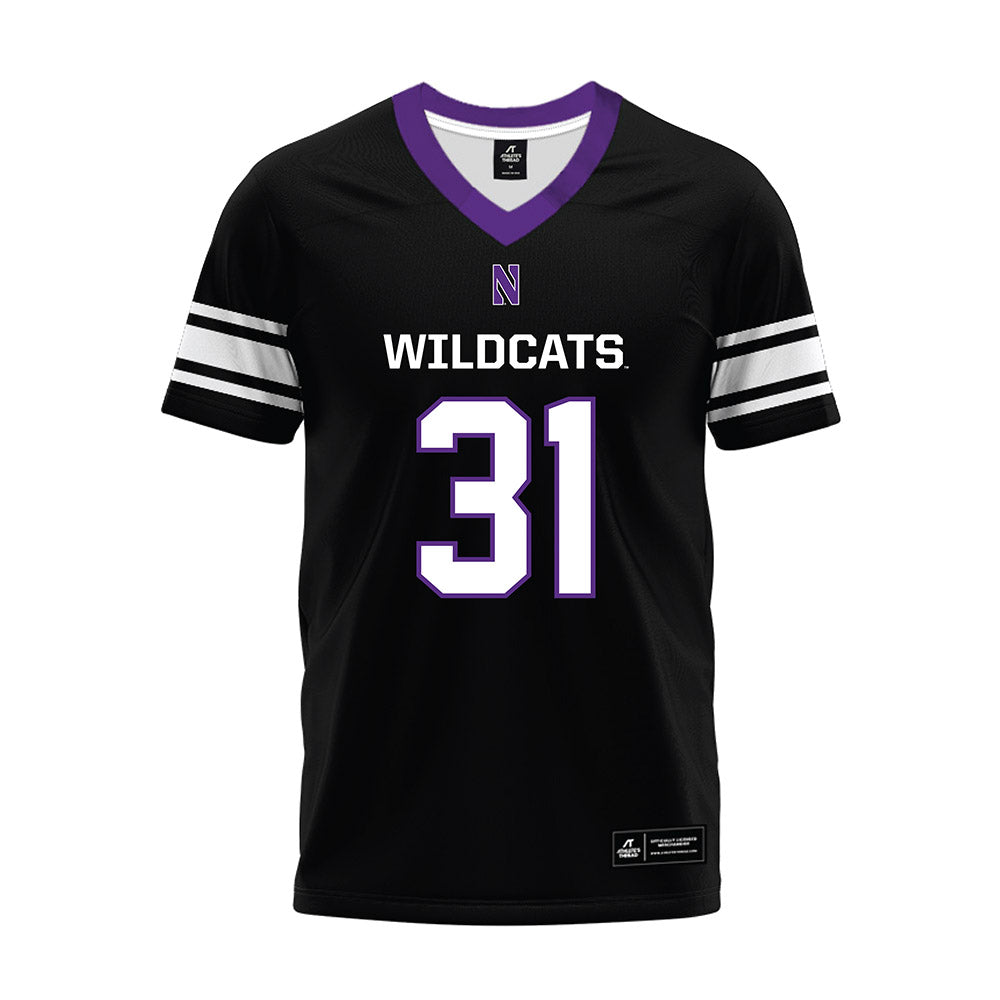 Northwestern - NCAA Football : Tito Williams - Black Premium Football Jersey-0
