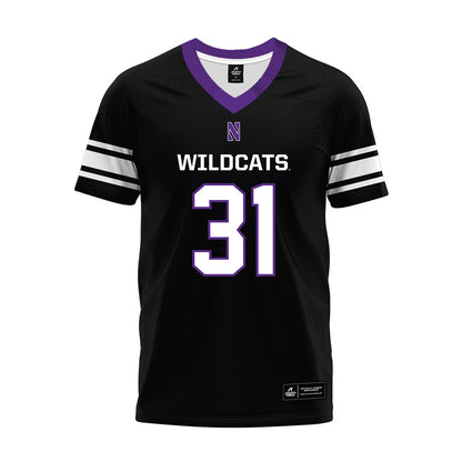 Northwestern - NCAA Football : Tito Williams - Black Premium Football Jersey-0