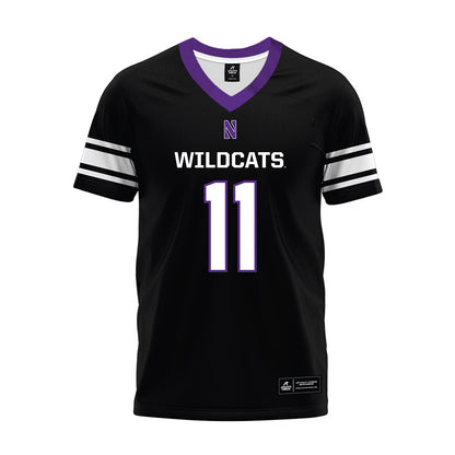 Northwestern - NCAA Football : Keaton Reinke - Black Premium Football Jersey-0