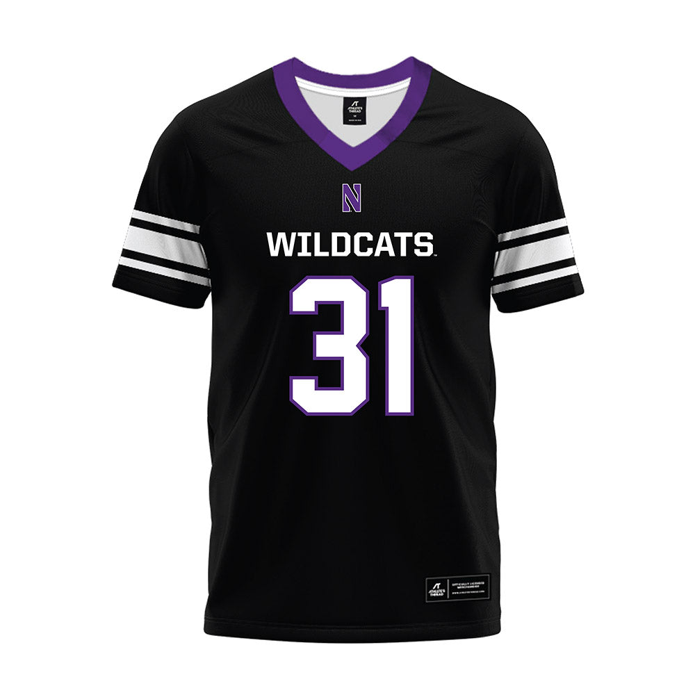 Northwestern - NCAA Football : Tito Williams Jr. - Black Premium Football Jersey-0