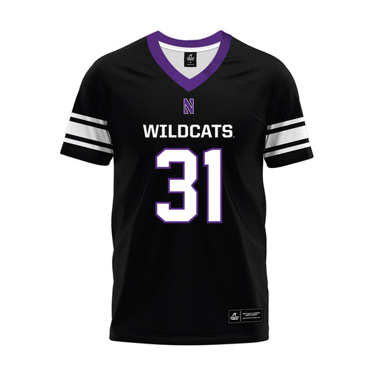Northwestern - NCAA Football : Tito Williams Jr. - Black Premium Football Jersey-0