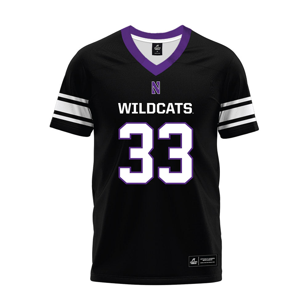 Northwestern - NCAA Football : Braydon Brus - Black Premium Football Jersey