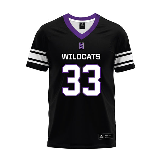 Northwestern - NCAA Football : Braydon Brus - Black Premium Football Jersey