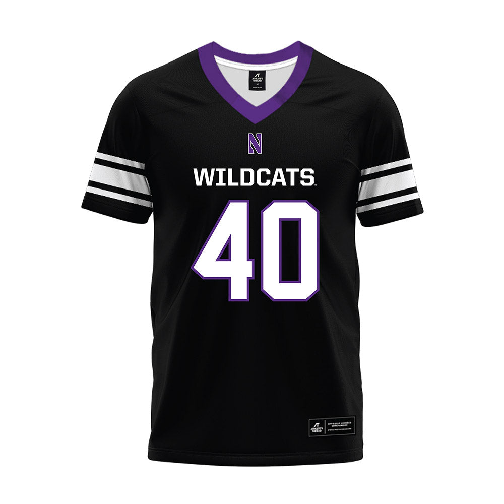 Northwestern - NCAA Football : Jason Reynolds II - Black Premium Football Jersey-0