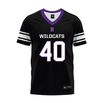 Northwestern - NCAA Football : Jason Reynolds II - Black Premium Football Jersey-0