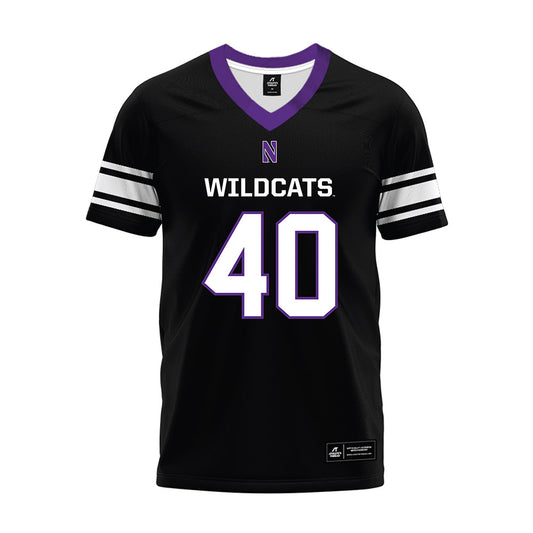 Northwestern - NCAA Football : Jason Reynolds II - Black Premium Football Jersey-0