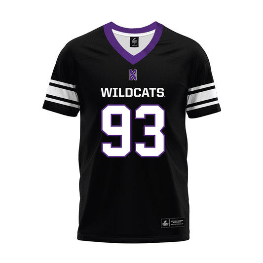 Northwestern - NCAA Football : Glory Stephen-Wangboje - Black Premium Football Jersey-0