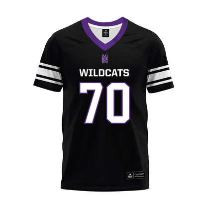 Northwestern - NCAA Football : Leighton Burbach - Black Premium Football Jersey-0