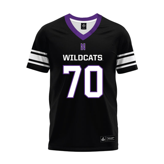 Northwestern - NCAA Football : Leighton Burbach - Black Premium Football Jersey-0