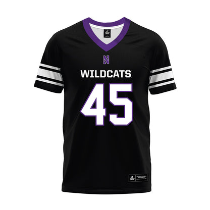 Northwestern - NCAA Football : Jack Sadowsky V - Black Premium Football Jersey-0