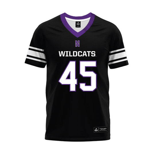 Northwestern - NCAA Football : Jack Sadowsky V - Black Premium Football Jersey-0
