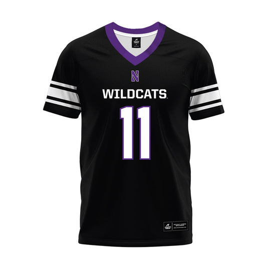 Northwestern - NCAA Football : Keaton Reinke - Black Premium Football Jersey-0