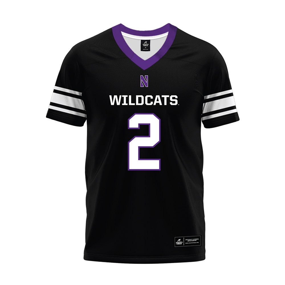 Northwestern - NCAA Football : Kobie McKinzie - Black Premium Football Jersey-0