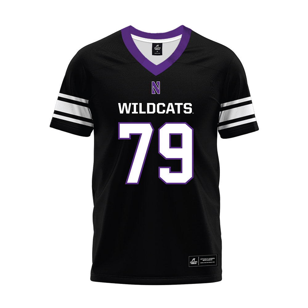Northwestern - NCAA Football : Jacob Miller - Black Premium Football Jersey-0