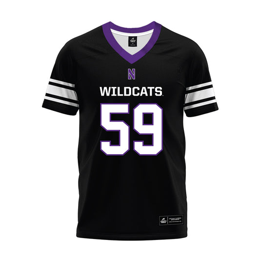 Northwestern - NCAA Football : Glory Stephen-Wangboje - Black Premium Football Jersey-0