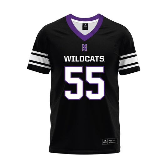 Northwestern - NCAA Football : Dylan Roberts - Black Premium Football Jersey-0