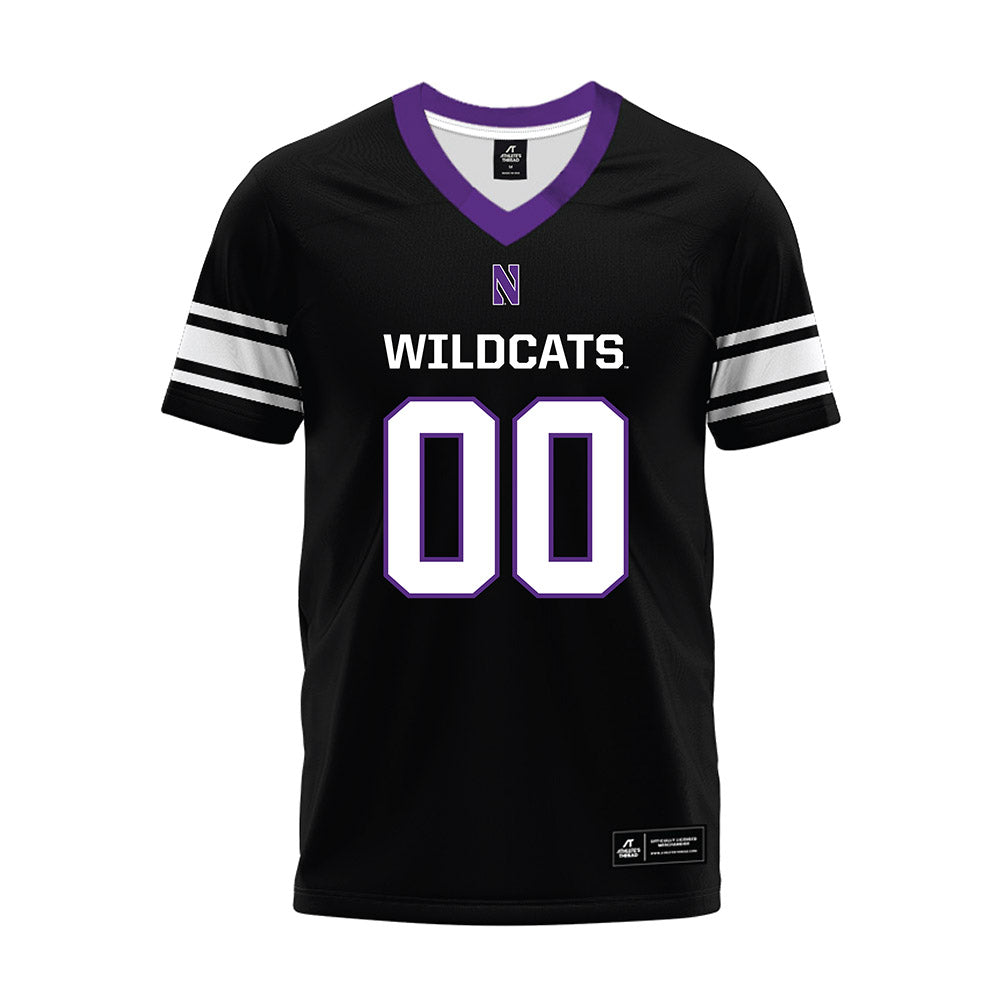 Northwestern - NCAA Football : Jaden McDuffie - Black Premium Football Jersey-0