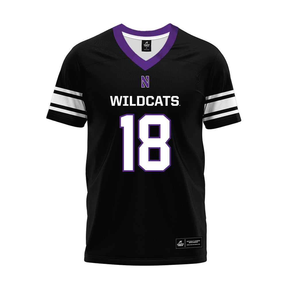 Northwestern - NCAA Football : Camp Magee - Black Premium Football Jersey-0