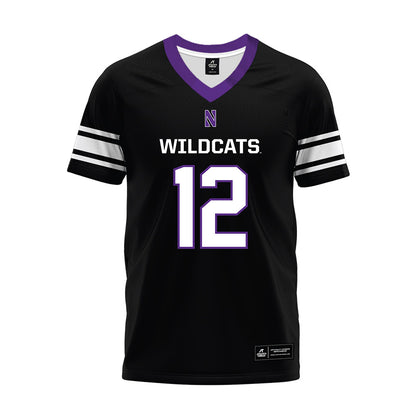 Northwestern - NCAA Football : Marcus Romain - Black Premium Football Jersey-0