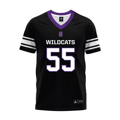 Northwestern - NCAA Football : Dylan Roberts - Black Premium Football Jersey-0