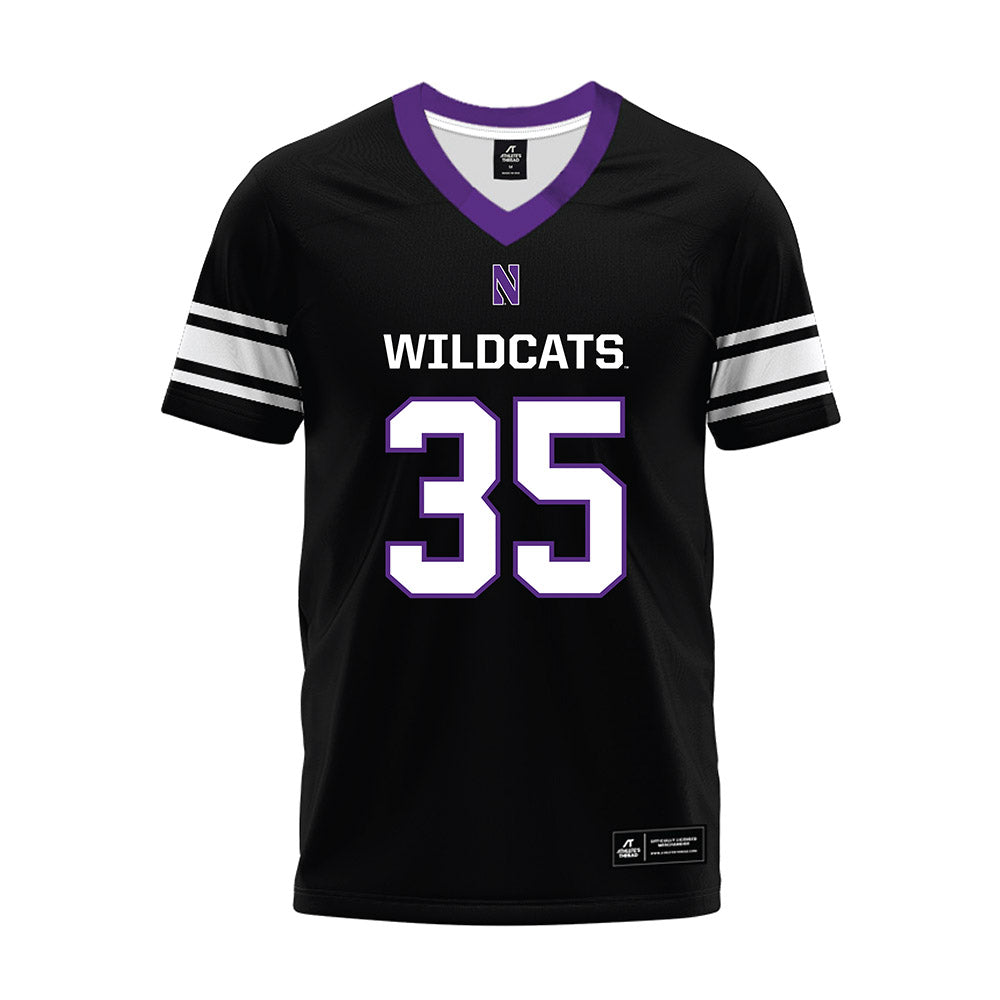 Northwestern - NCAA Football : Sean Martin - Black Premium Football Jersey-0