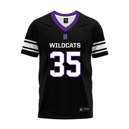 Northwestern - NCAA Football : Sean Martin - Black Premium Football Jersey-0